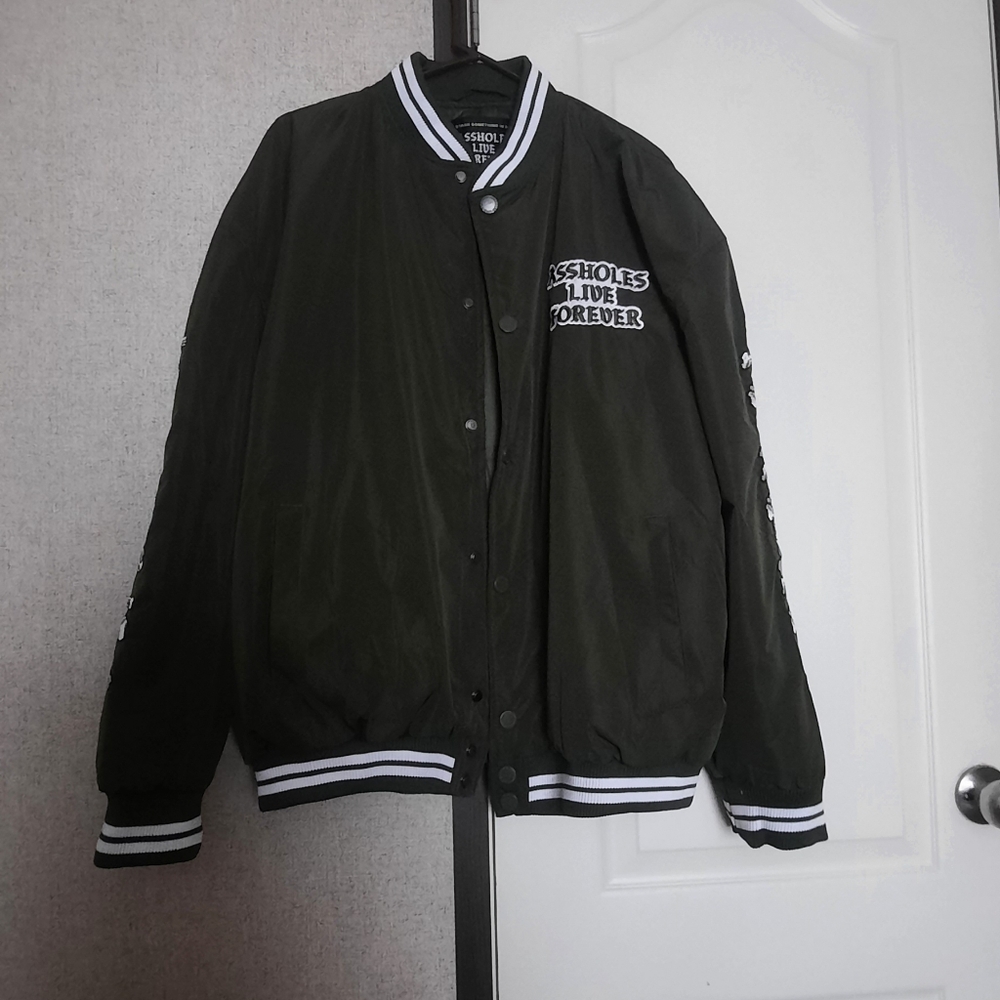 Assholes live forever buttonup wind breaker jacket,bomber jacket,varsity jacket
